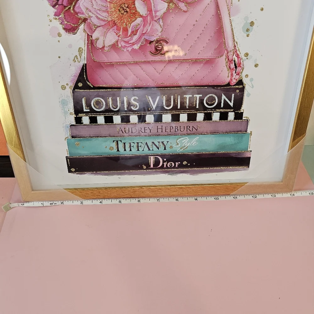 🎨Instinct Style Luxe Brands Glass Golden Framed Wall Art ✨ - Picture 4 of 10
